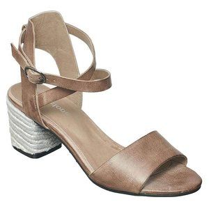 Antelope Greige Ankle-Strap Leather Sandal in Luxe Leather $225